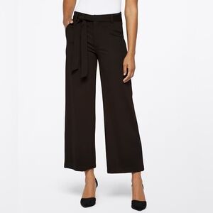 Kut From The Kloth Rhianna Belted Wide Leg Pants Black High Rise Pleated Size 8
